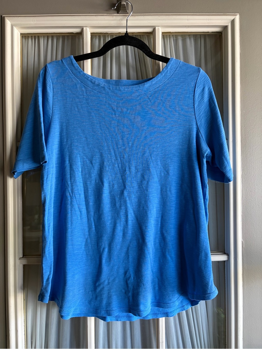 J. Jill Pima Cotton Blue Short-Sleeve Tee